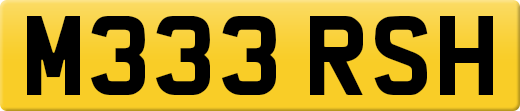 M333 RSH private number plate